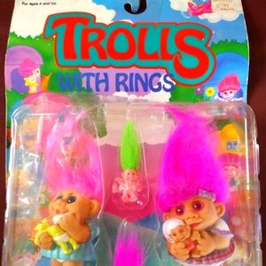 ♦️ VINTAGE TROLLS with Rings♦️